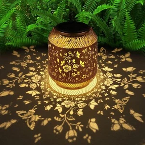Butterfly Solar Lanterns Outdoor, Birthdays Gifts for Women Mom Golden - Picture 1 of 7