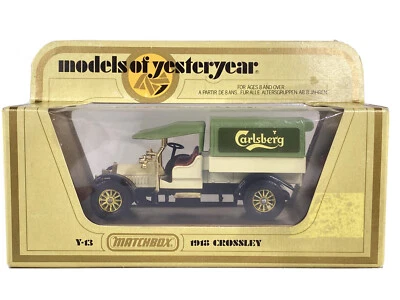 Modelos Matchbox de Antaño 1918 Crossley Y-13 Carlsberg Nuevo Stock Antiguo. Foto 1 de 4