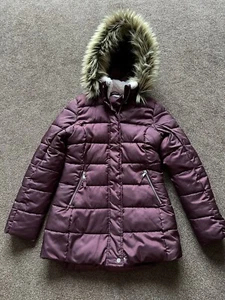 Girls Hooded Puffer Jacket Age 13-14 Years - Picture 1 of 7