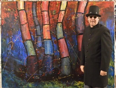 Mark Little Original￼￼￼ Canvas XL￼ Painting 81” X 62”Action Abstract￼, Modern - Image 1 of 4