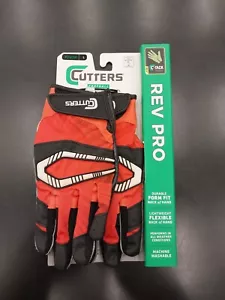 NEW! Cutters Gloves Youth Large S450 REV Pro Gloves Black and Orange - Picture 1 of 3