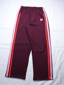 Pink Women's Ivy Fleece Lined Straight Leg Sweatpants LB3 Wild Rose Stripe Large - Picture 1 of 4