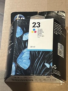 HP 23 Tri-Color Ink Cartridge C1823D New in Box, Exp. AUG 2016 Sealed - Zdjęcie 1 z 3