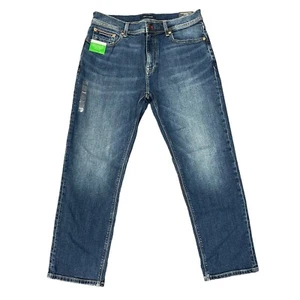 NWT Tommy Hilfiger Men's Dark Wash Relaxed Fit Straight Leg Jeans Denim Pants - Picture 1 of 17