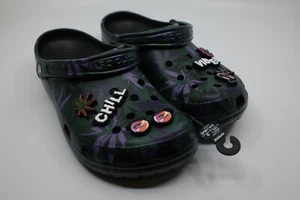 Zuecos de cáñamo Crocs 4/20 edición limitada clásicos navideños NUEVOS - Imagen 1 de 3
