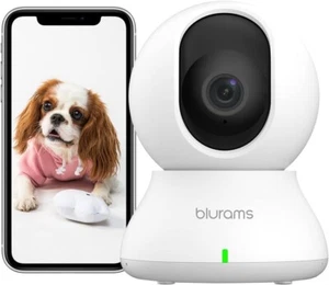 🔥blurams Dome Lite 2,2K Pan/Tilt Indoor Camera for Dog/Cat/Baby/Home Security🔥 - Picture 1 of 8