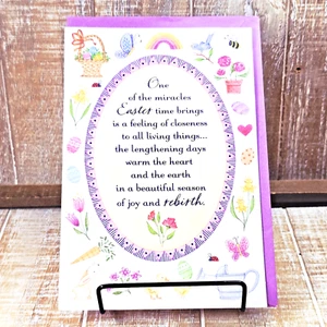 Tarjeta de felicitación Hallmark Pascua primavera floral mariposas alegría renacimiento - Imagen 1 de 10