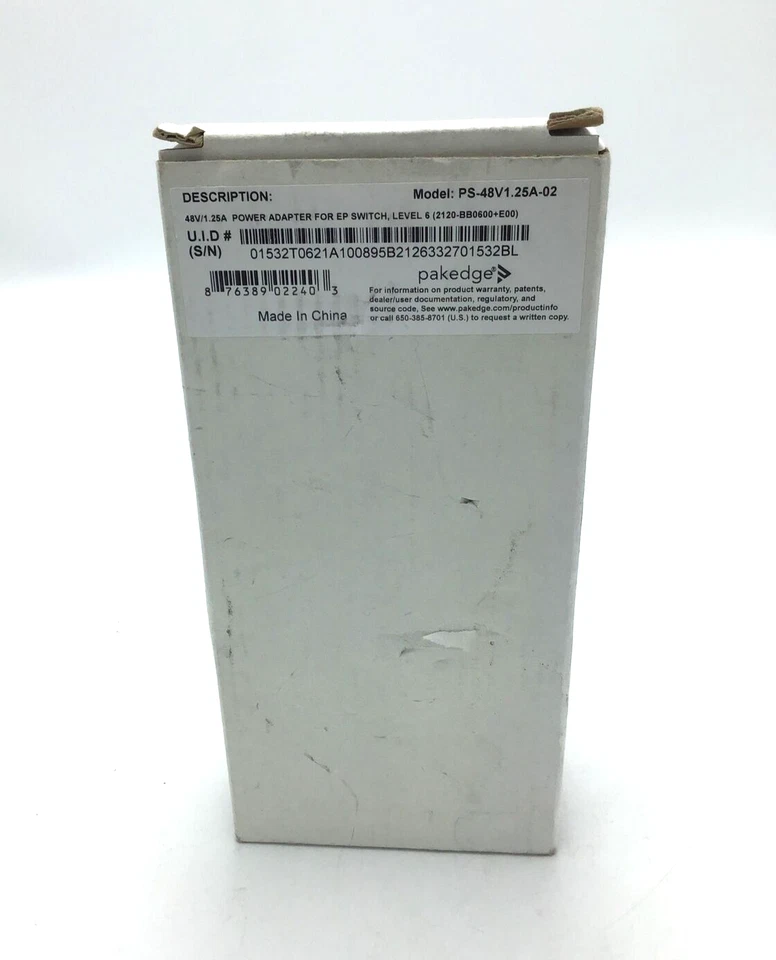 Pakedge Power Adapter for EP Switch, PS-48V1.25A-02, 48V 1.25A, Genuine - Image 1 of 1