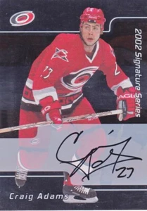 CRAIG ADAMS, CAROLINA HURRICANES, RARE AUTO'D/SIGNED NHL CARD. - Picture 1 of 1