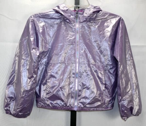 All In Motion Shinny Purple Windbreaker Hooded Full Zip NWT Youth Size S (6/7) - Picture 1 of 9