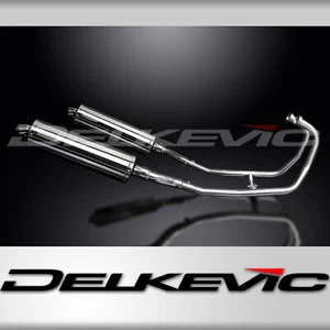 Kawasaki GPZ500S Ninja 500 1987-09 Full Exhaust 2-2 18" Oval Stainless Mufflers - Picture 1 of 5