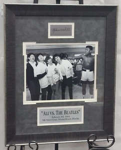 Ali vs. The Beatles Framed Photo Display Engraved Muhammed Ali Signature - Picture 1 of 5