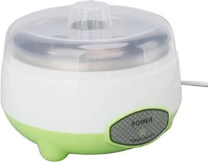 New Yogurt Maker Stainless Steel Homemade Compact White/Green Fast Free Shipping - Picture 1 of 8