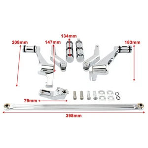 Fußstütze Pedal Halterung Set Für Harley V-Rod Muscle 02-17 GZ - Bild 1 von 11