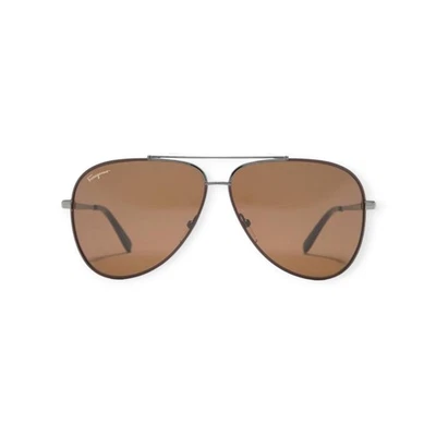Óculos de sol aviador Salvatore Ferragamo 60mm - Imagem 1 de 4
