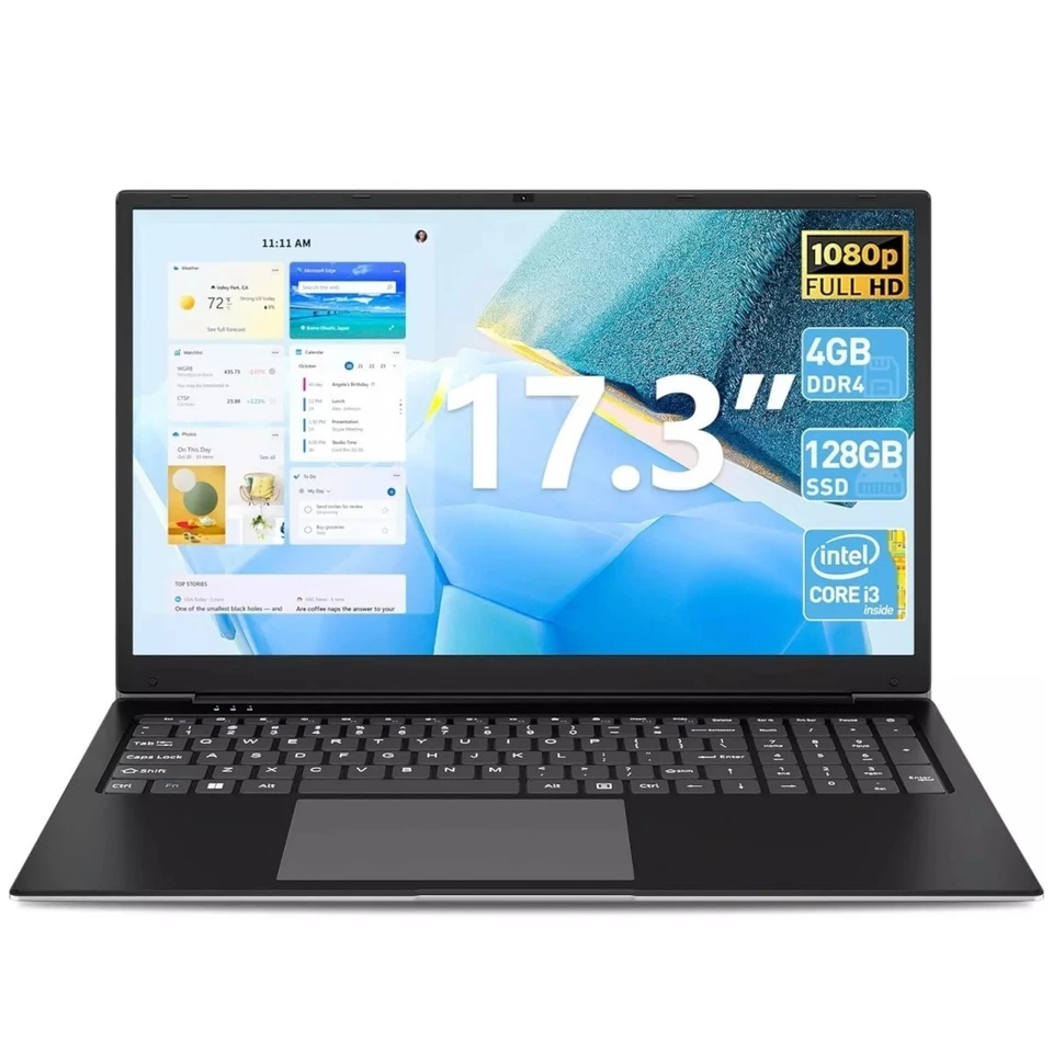 SGIN 15,6"/17,3" Laptop Notebook Intel Celeron Windows 11 5G Wifi - Bild 1 von 1