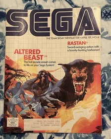 The Team Sega Newsletter #6 April 1989 Altered Beast Vintage Gaming