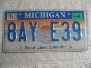 2004 Michigan License Plate 8AY E39 Great Lakes Splendor - Picture 1 of 2