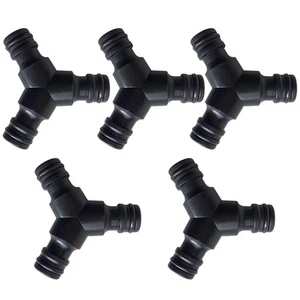  5 Pcs Garden Hose Coupling Plastic Quick Fittings 3 Way Connectors Three-Way - Bild 1 von 11
