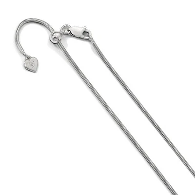 Классическое регулируемое ожерелье-цепочка из стерлингового серебра 1,4 мм со змеей - Изображение 1 из 4