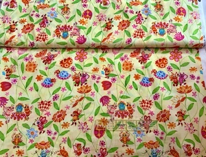 VTG David Textiles Bugs on Yellow - BTHY: 18” x 44” - Picture 1 of 2