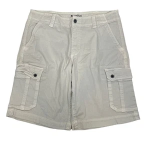 Roebuck & Co Y2K Cargo Shorts Baggy Longer Length 11.5" Inseam Khaki Tan Mens 36 - Picture 1 of 4