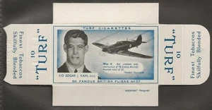 CARRERAS-UNCUT SINGLE TURF SLIDE-FAMOUS FLIERS 1956-#37- EDGAR J. KAIN - Picture 1 of 2