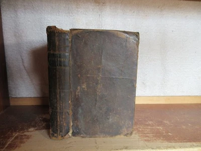 Antique THE HOLY BIBLE Leather Book 1837 OLD NEW TESTAMENTS JESUS CHRIST PRAYER - Image 1 of 4