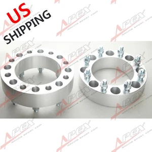 2PCS 8x170 to 8x170 / 8x6.7'' Wheel Spacers Adapters 2" Thick 14x1.5 Studs 8lug - Picture 1 of 6