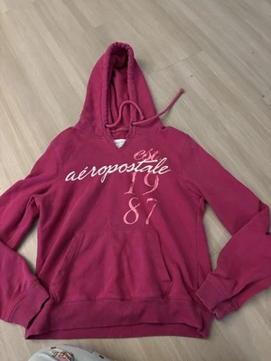 Linda sudadera con capucha rosa caliente Aeropostale talla XL para mujer cuello en V Y2K pulóver Foto 1 de 3