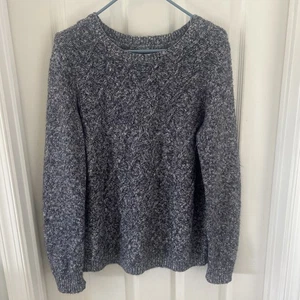 DAMENPULLOVER MARINEBLAU & WEISS LANGARM - VON: TOMMY HILFIGER - GRÖSSE: LARGE - Bild 1 von 4