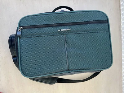 Samsonite Overnight Laptop Teal Green Bag 261 700 Series Executive Flight Travel - Image 1 of 4