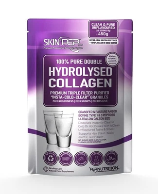 Collagen Powder Hydrolysed Peptides Clean Taste & Smell Halal Bovine UK SkinPep
