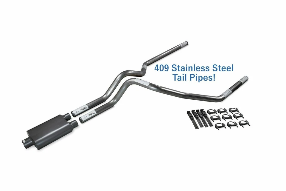 Ford F-150 98-03 2.5" Acero Inoxidable Doble Escape Silenciador 2 Cámara Foto 1 de 1