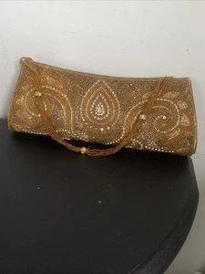 Fancy Gold Bead Party Purse - Picture 1 of 3