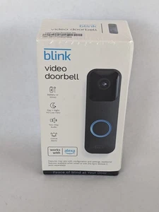 Blink Smart Wifi Video Doorbell Wired/Battery Operate Black New Factory Sealed - Picture 1 of 9