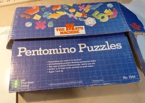 The Math Machine - Pentomino Puzzles USA Ideal School Supply Vintage Complete - Picture 1 of 3