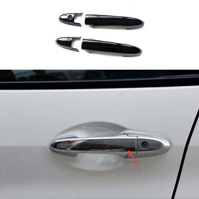 Para Honda HR-V tampa acabamento 2016-22 4X maçaneta frontal externa lateral preta brilhante - Imagem 1 de 4