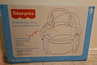 Fisher-Price On-the-Go Baby Dome Gris/Blanco, espacio de juego de viaje portátil Nuevo en caja Foto 1 de 2
