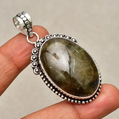 Ciondolo gioiello fatto a mano in argento sterling 925 con pietra preziosa... - Immagine 1 di 4