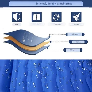 Multi Use Inflatable Sleeping Pad with Foot Pump for Hiking Adventures - Picture 1 of 24