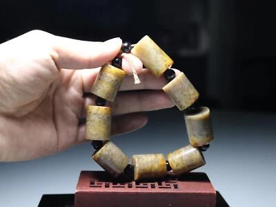 Colgante amuleto pulsera cadena piedra jade antigua cultura cultura china YW980 Foto 1 de 4