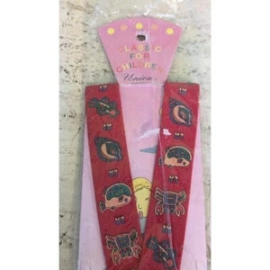 Vintage Children's Suspenders by Union Suspenders Red with Sea Life Pattern NEW - Picture 1 of 3