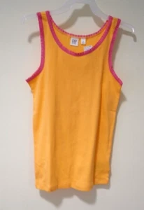 NWT Gap Kids Orange / Pink Lace Trimmed Tank Top Girl's Size XXL / 14-16 - Picture 1 of 1