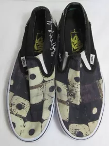 Vans Black A Tribe Called Quest Slip On Shoes Sneakers Men's 5.5 Womens 7 EUC - Picture 1 of 8