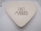 Rae Dunn Artisan Collection 2018 Heart Shaped Plate “JUST MARRIED”  Newlyweds