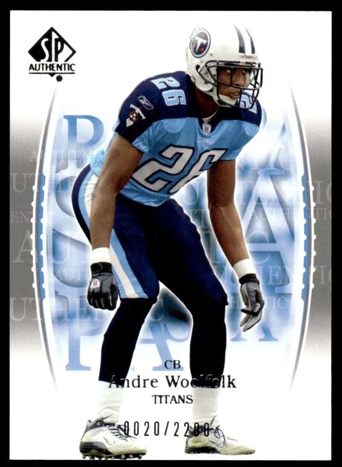2003 SP Authentic Andre Woolfolk Rookie /2200 Tennessee Titans #117 R9 - Image 1 of 2