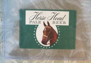 VINTAGE BEER LABEL - 1945 HORSE HEAD PALE - 12oz LABEL - GERHARD LANG BREWERY NY - Picture 1 of 2