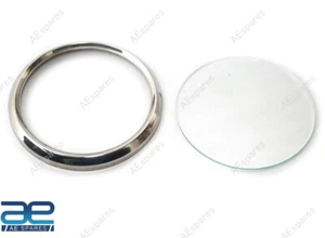 Fits Norton Triumph Chrome Bezel Glass Repair Kit Smiths 80 mm Speedo Tach @US - Bild 1 von 6