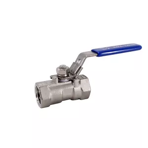 Valvola a sfera One Piece 1/4"" NPT femmina x 1/4"" NPT femmina SS304, 150 PSI - Foto 1 di 2
